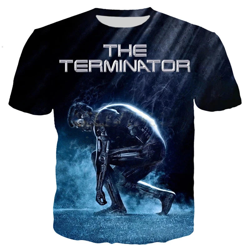 Cool Movie Terminator Arnold Schwarzenegger T Shirt Men Women 3D Printed T-shirt Harajuku Style Tshirt Streetwear Tshirt Tops