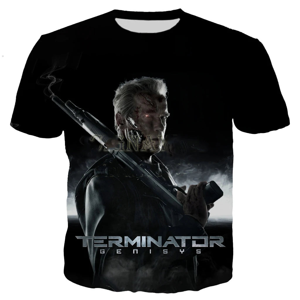 Cool Movie Terminator Arnold Schwarzenegger T Shirt Men Women 3D Printed T-shirt Harajuku Style Tshirt Streetwear Tshirt Tops