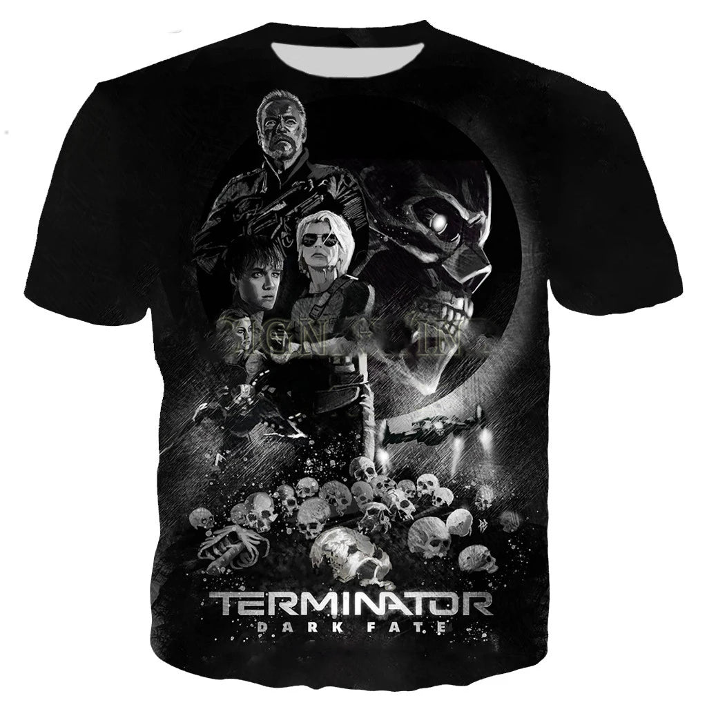 Cool Movie Terminator Arnold Schwarzenegger T Shirt Men Women 3D Printed T-shirt Harajuku Style Tshirt Streetwear Tshirt Tops