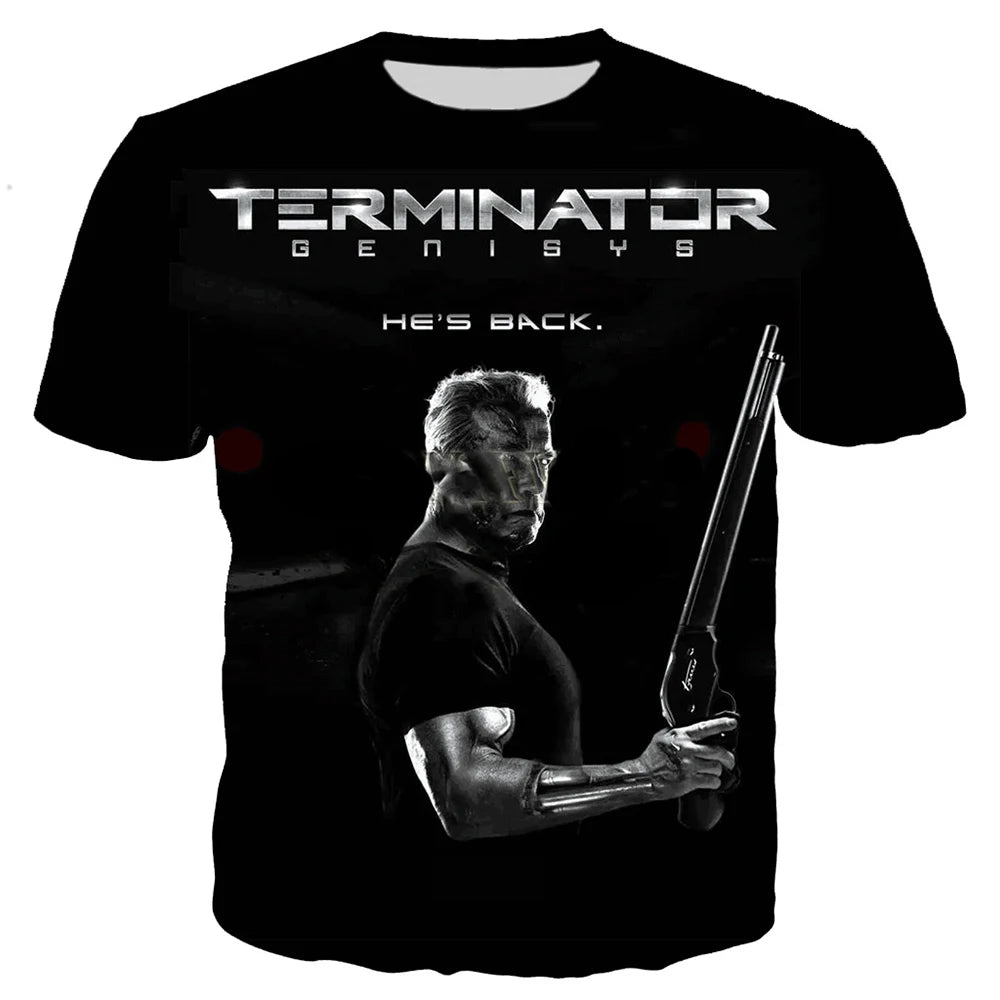 Cool Movie Terminator Arnold Schwarzenegger T Shirt Men Women 3D Printed T-shirt Harajuku Style Tshirt Streetwear Tshirt Tops