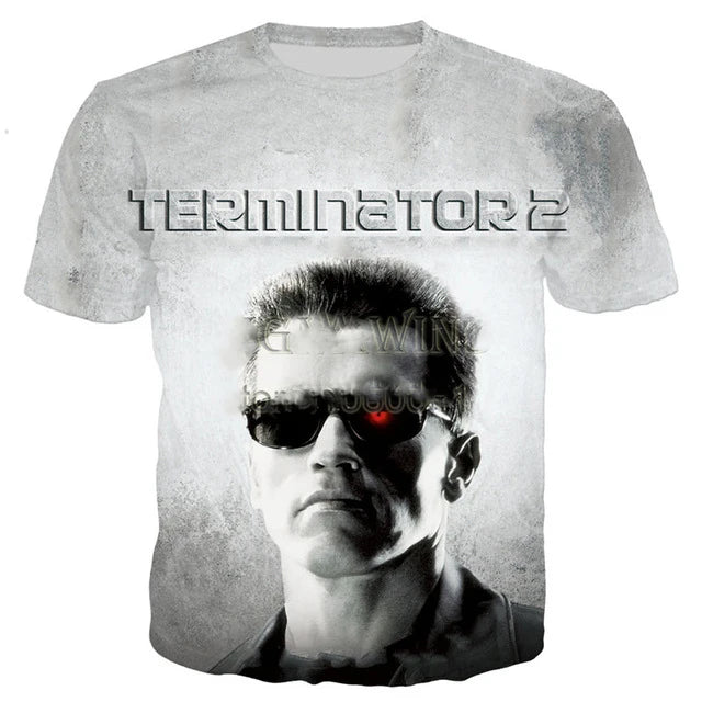 Cool Movie Terminator Arnold Schwarzenegger T Shirt Men Women 3D Printed T-shirt Harajuku Style Tshirt Streetwear Tshirt Tops