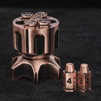 Cool Rocket Launcher Dice Box + Unique Metal Polyhedron DND Bullet Dice Set