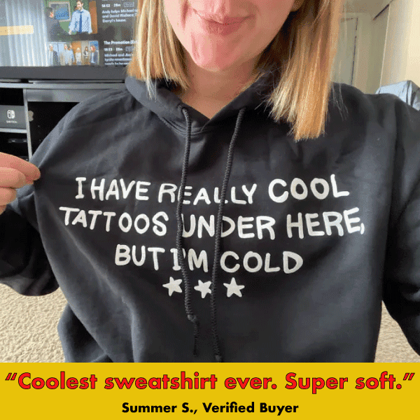 'Cool Tattoos' Hoodie - Small