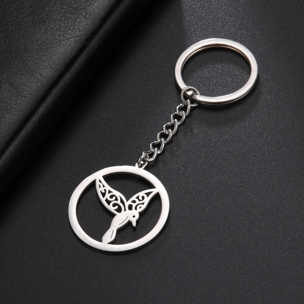 COOLTIME Wolf Keychain Fox Tiger Bear Animal Pendant Unicorn Rabbit Stainless Steel Keyring Men Women Car Key Chain Jewelry Gift