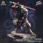 Corsicus, Werewolf Knight (Male Werewolf Paladin) - 32mm Scale