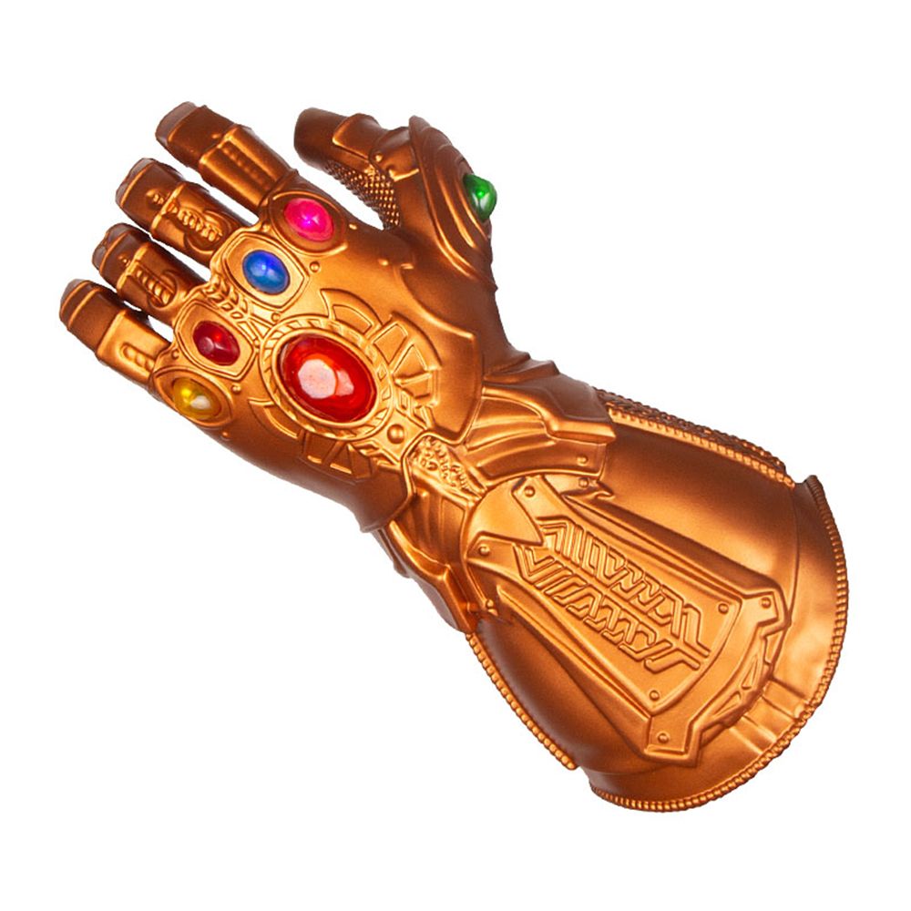 Cos Infinity Gauntlet LED Light Thanos Gloves Halloween Cosplay Superhero Weapon Props Child Costume Party Toy Festival Gift