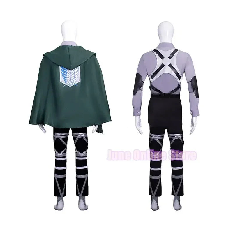 Cosaim Attack on Titan The Final Season Levi Ackerman Cosplay Costume Wig Cloak Belt Scouting Legion Cape Red Scarf Shingeki no