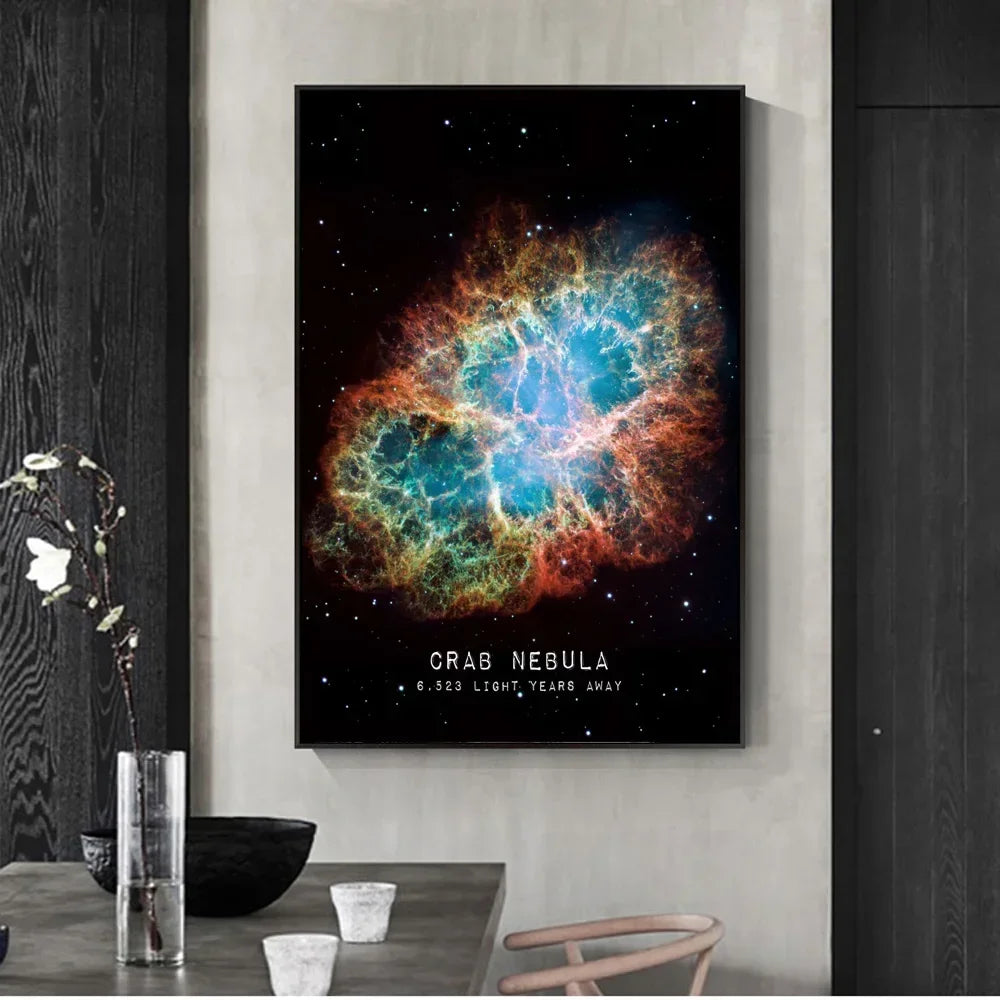 Cosmic Galaxy Coordinates Canvas Art Posters and Prints Space View Modern Art Painting on the Wall Art Picture Room Decor Cuadro