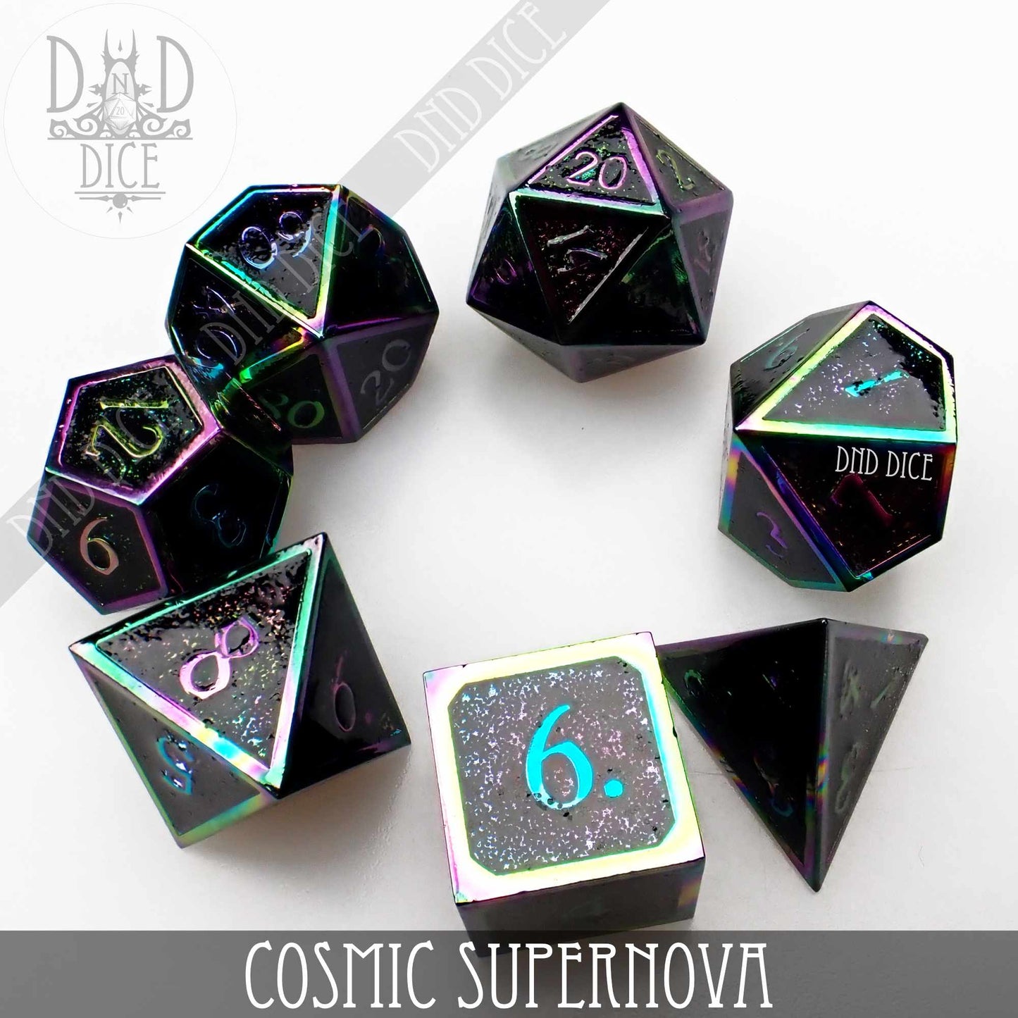 Cosmic Supernova Metal Dice Set