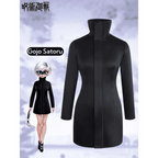 Gojo-Inspired Bodycon Cosplay Dress – Stretch Fit with Glasses Set - Costume Set / M