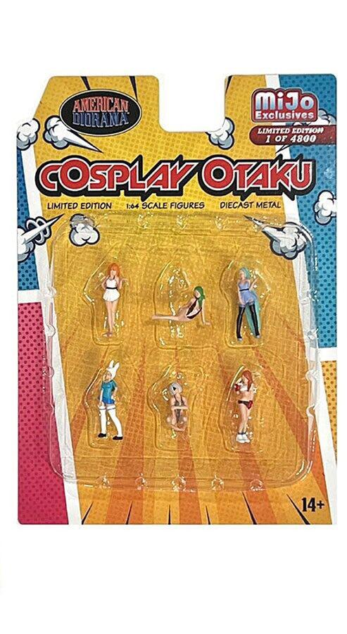 "Cosplay Otaku" 6 piece Diecast Figure Set Limited Edition to 4800 pieces Worldwide for 1/64 Scale Models by American Diorama