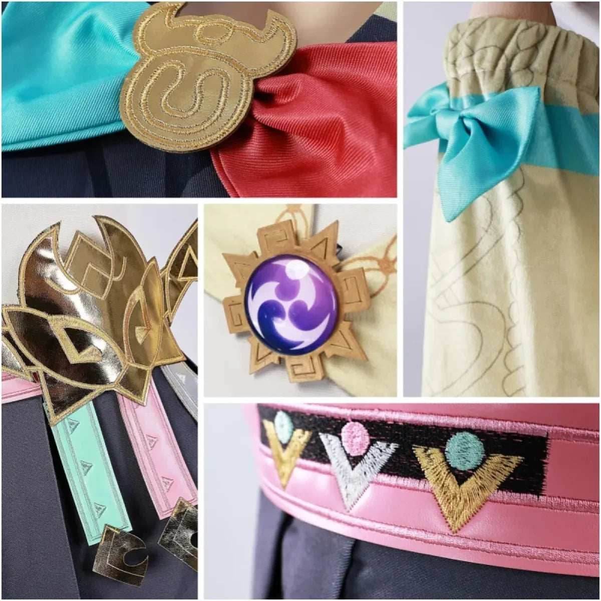 Genshin Varesa Cosplay Set – Kawaii Fantasy Uniform Costume - Wig Only(one size) / XXL