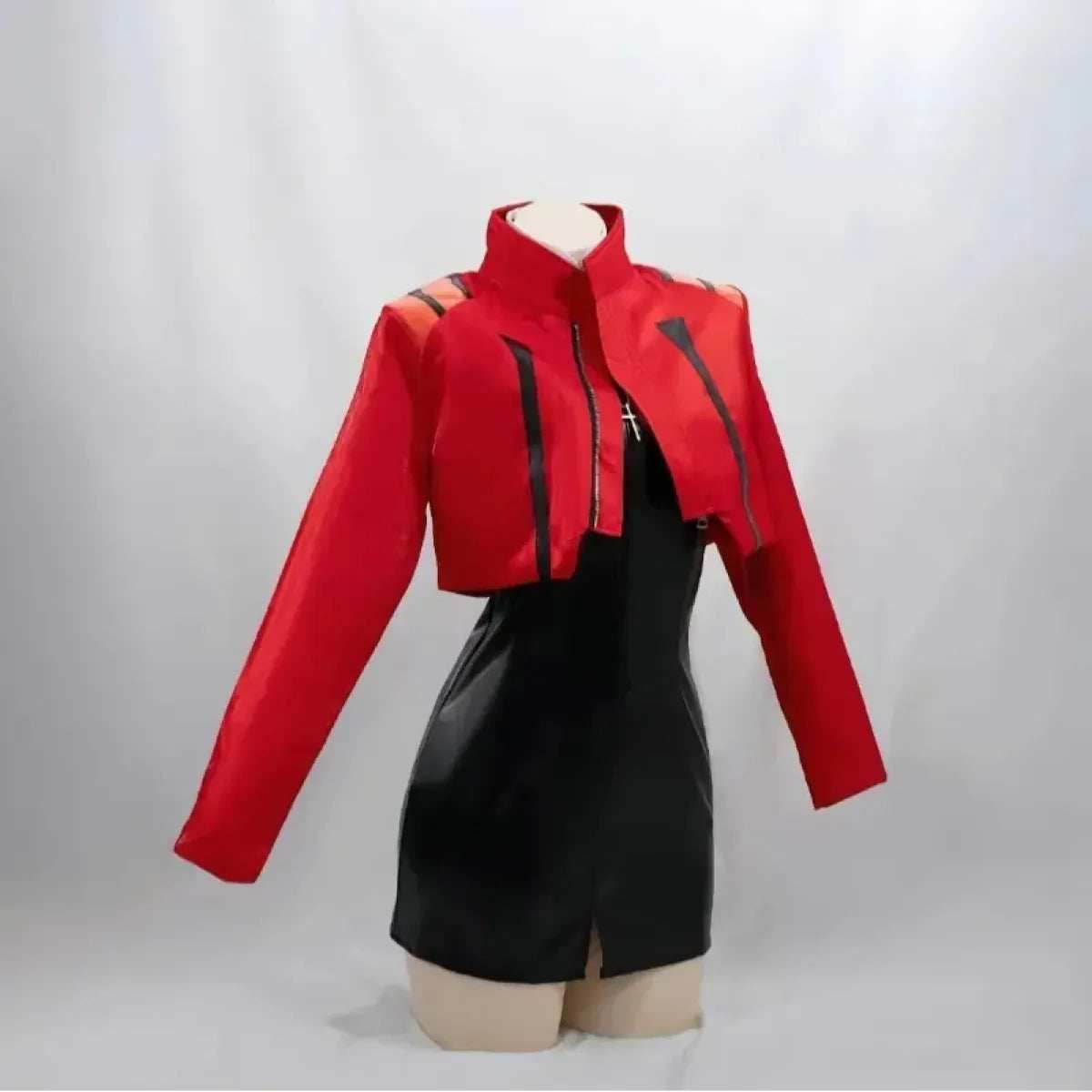 Misato Katsuragi EVA Cosplay Set – Red Jacket & Black Dress Costume - Wig Only / S