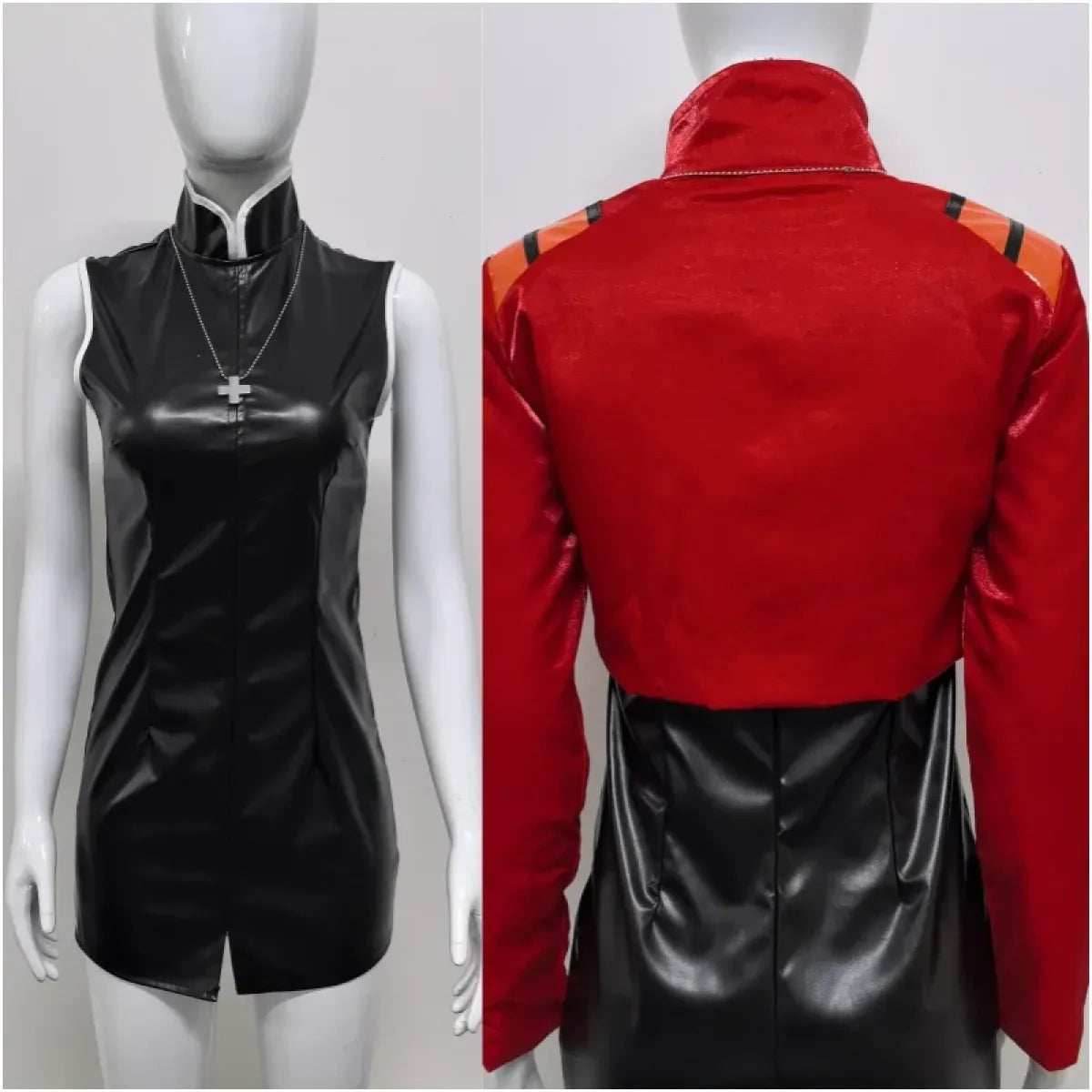 Misato Katsuragi EVA Cosplay Set – Red Jacket & Black Dress Costume - Wig Only / S