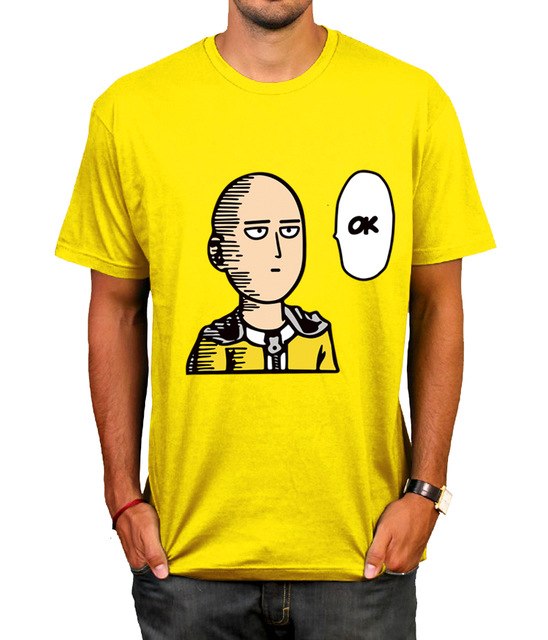 cotton ANIME One Punch Man Printed men T shirt Fashion cool confortable men's Tshirt casual t-shirt for men