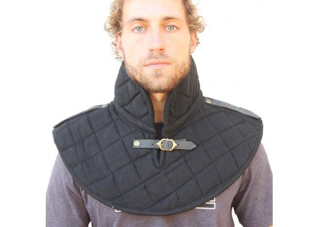 Cotton Armor Padding Collar Medieval Garment Black