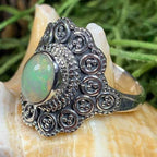Celtic Queen Ring - 8 / Blue Topaz