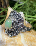 Celtic Queen Ring - 8 / Blue Topaz