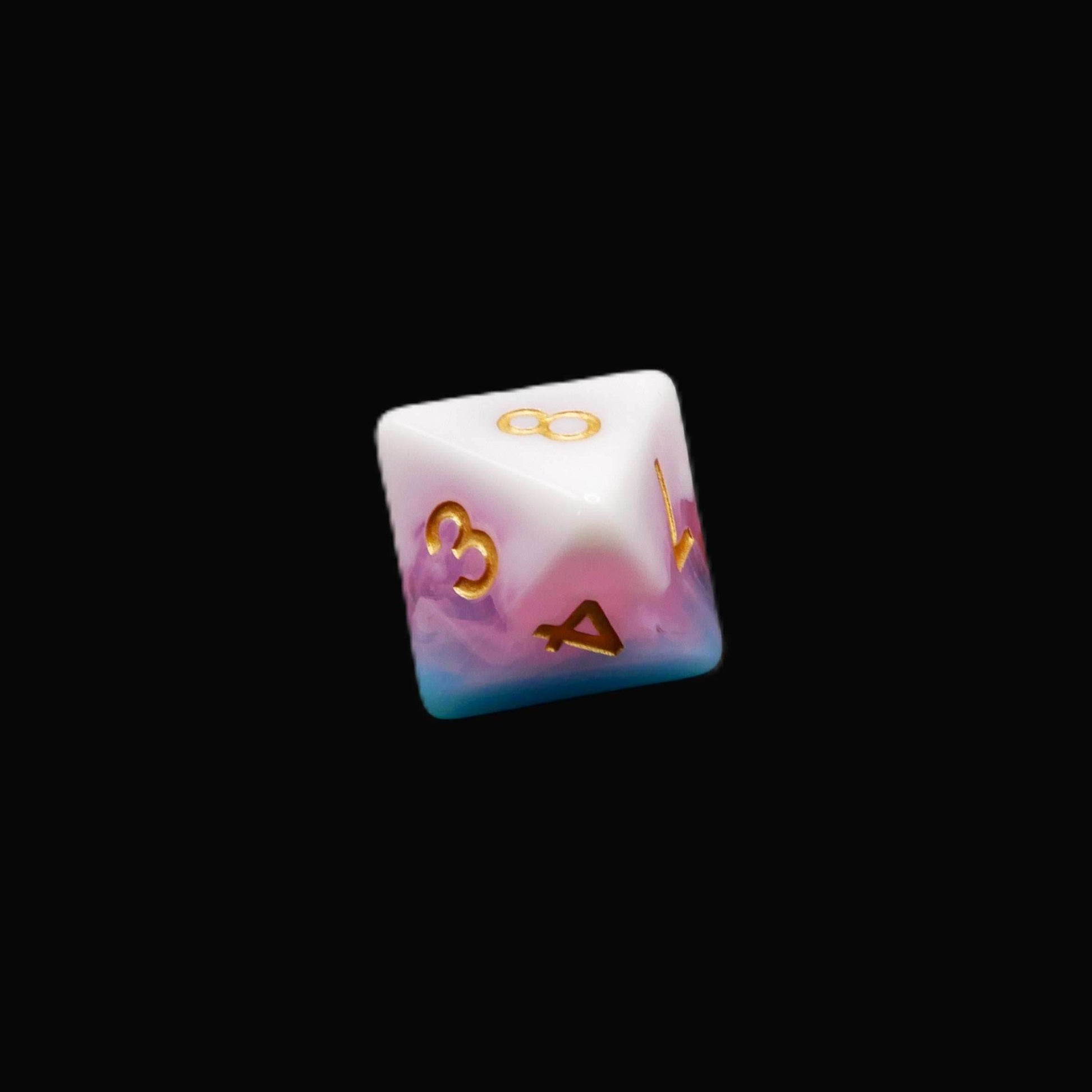 Creamsicle of Doom - 7 Piece DnD Dice Set | Acrylic RPG Gaming Dice - 