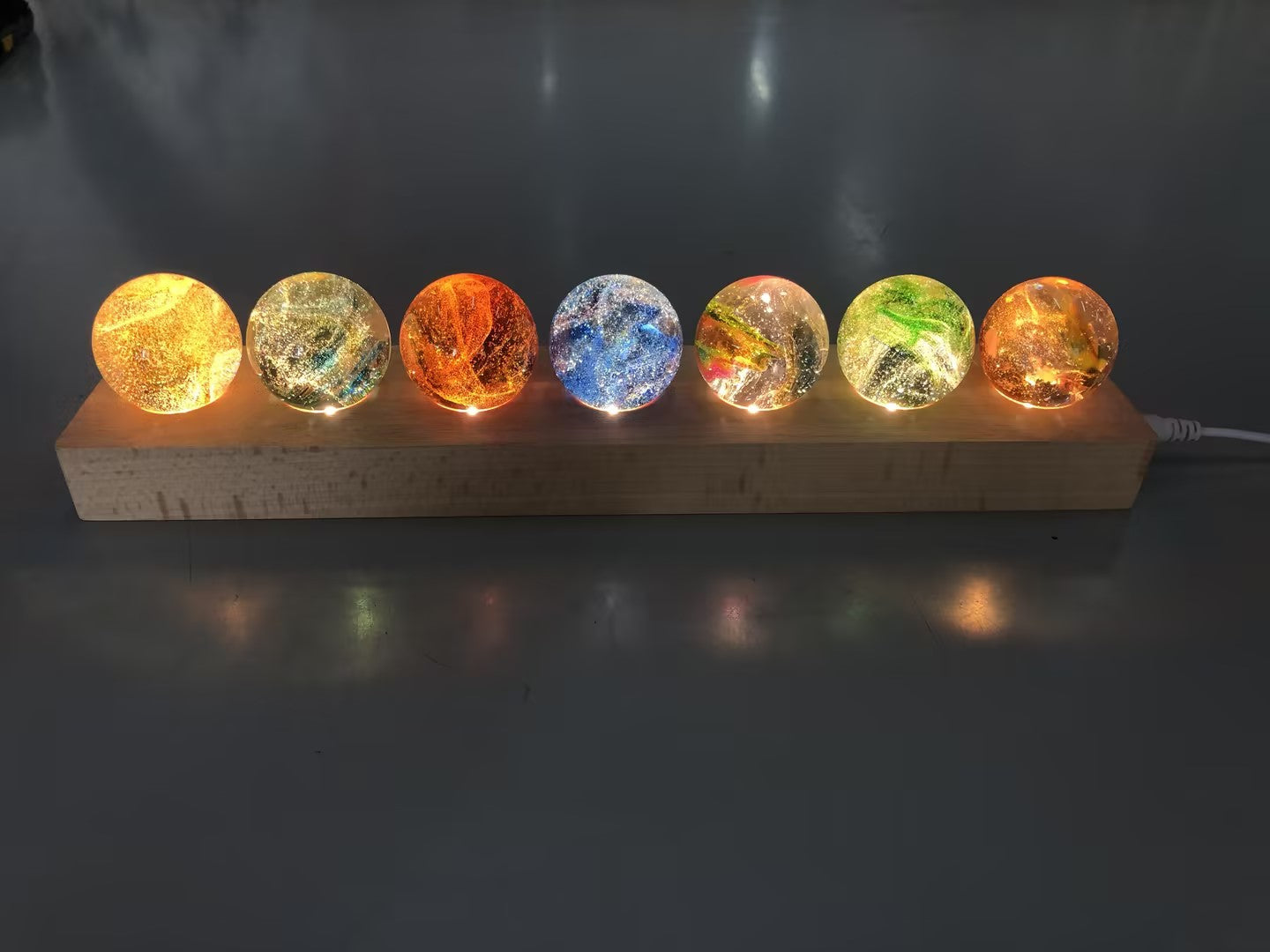 Creative Colored Glaze Luminous Crystal Dragon Balls