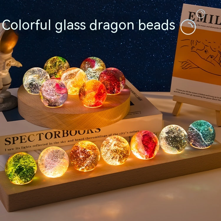 Creative Colored Glaze Luminous Crystal Dragon Balls