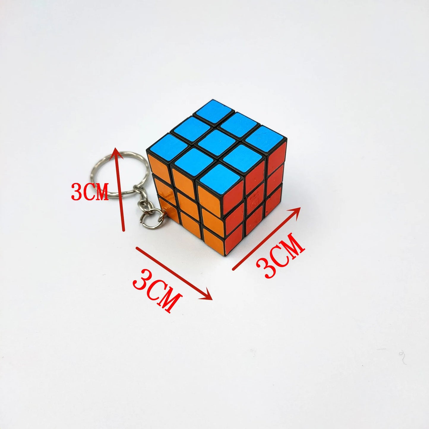 Creative Mini Magic Cube 3x3cm Keychain Funny Hyperbole Puzzle Magic Cube Charms Pendant Key Ring Fashion Jewelry Gift