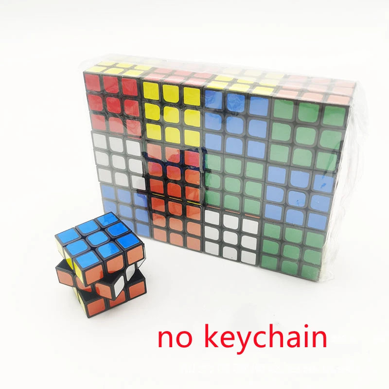 Creative Mini Magic Cube 3x3cm Keychain Funny Hyperbole Puzzle Magic Cube Charms Pendant Key Ring Fashion Jewelry Gift