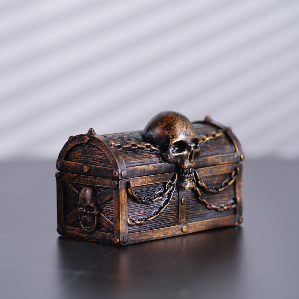 Creative Skull Treasure Chest Dice Storage Box