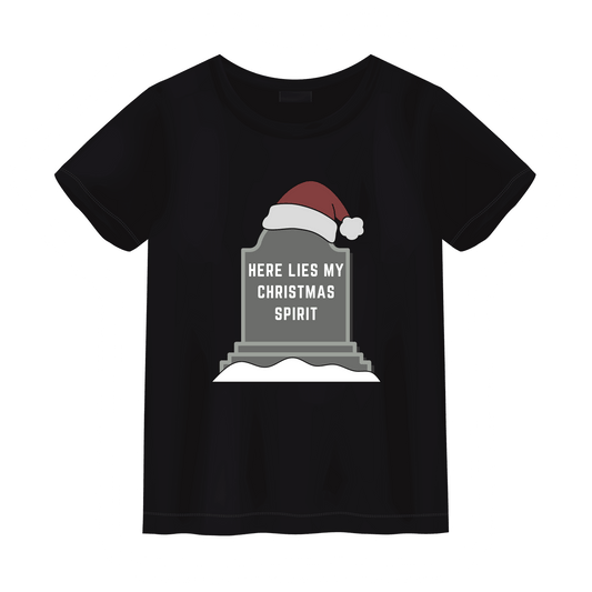 Here Lies My Christmas Spirit Unisex Shirt - S