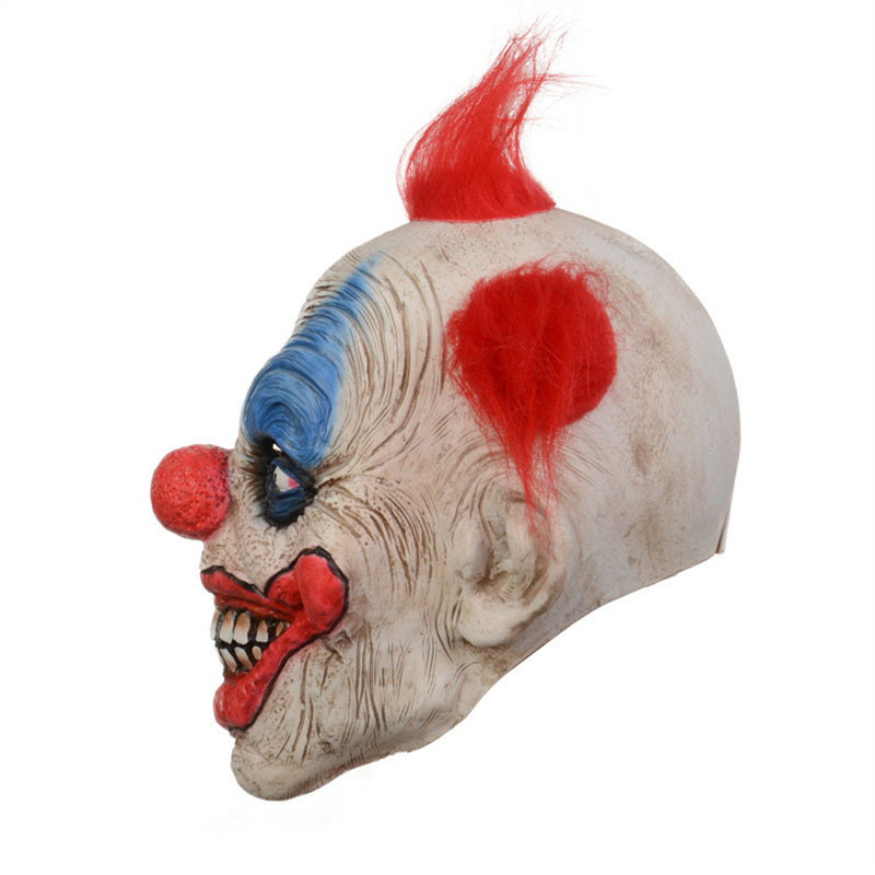 Creepy Halloween Mask,Smiling Demons Cosplay Props,Terror Ghost Dance Party Mask,Evil Latex Mask For Halloween Costume Party Props, Redhead Clown Mask