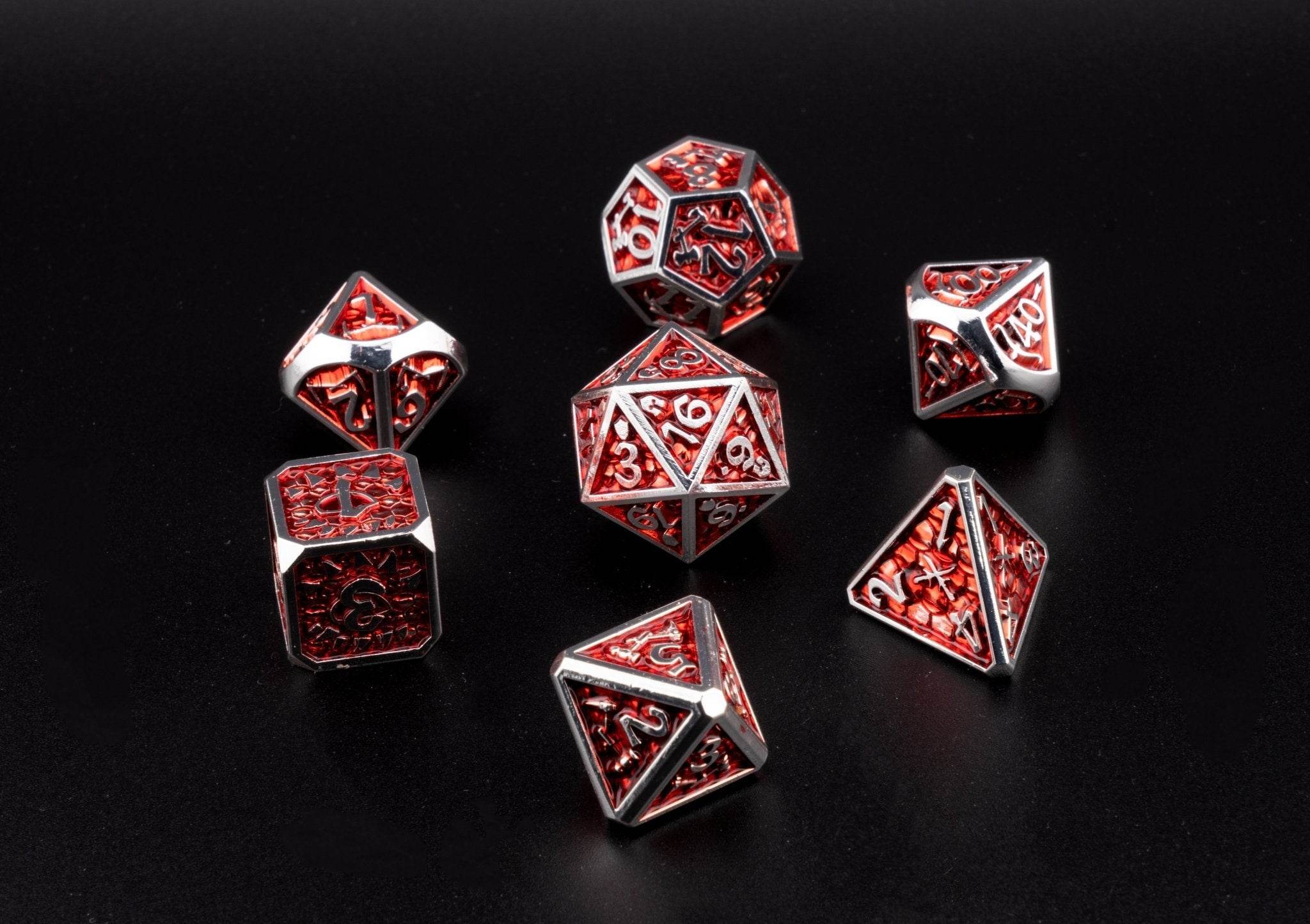 Crimson Ember Dice Set - 