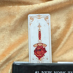 Crimson Oath III Rose Sword Bookmark Romantic Medieval Art