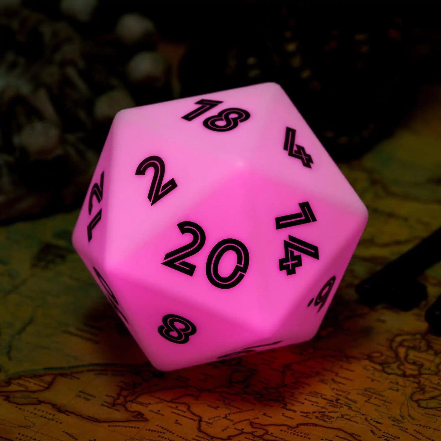 CRITALLIC 86MM LED D20 USB Rechargeable DND Dice ,Switch Into 3 Colors: Yellow, Red and Blue,for Role Playing Game Pathfinder