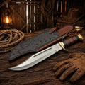 Crocodile Dundee Knife 440C Steel Bowie with Buffalo Horn