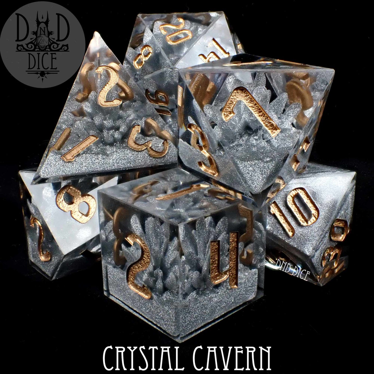 Crystal Cavern Handmade Dice Set