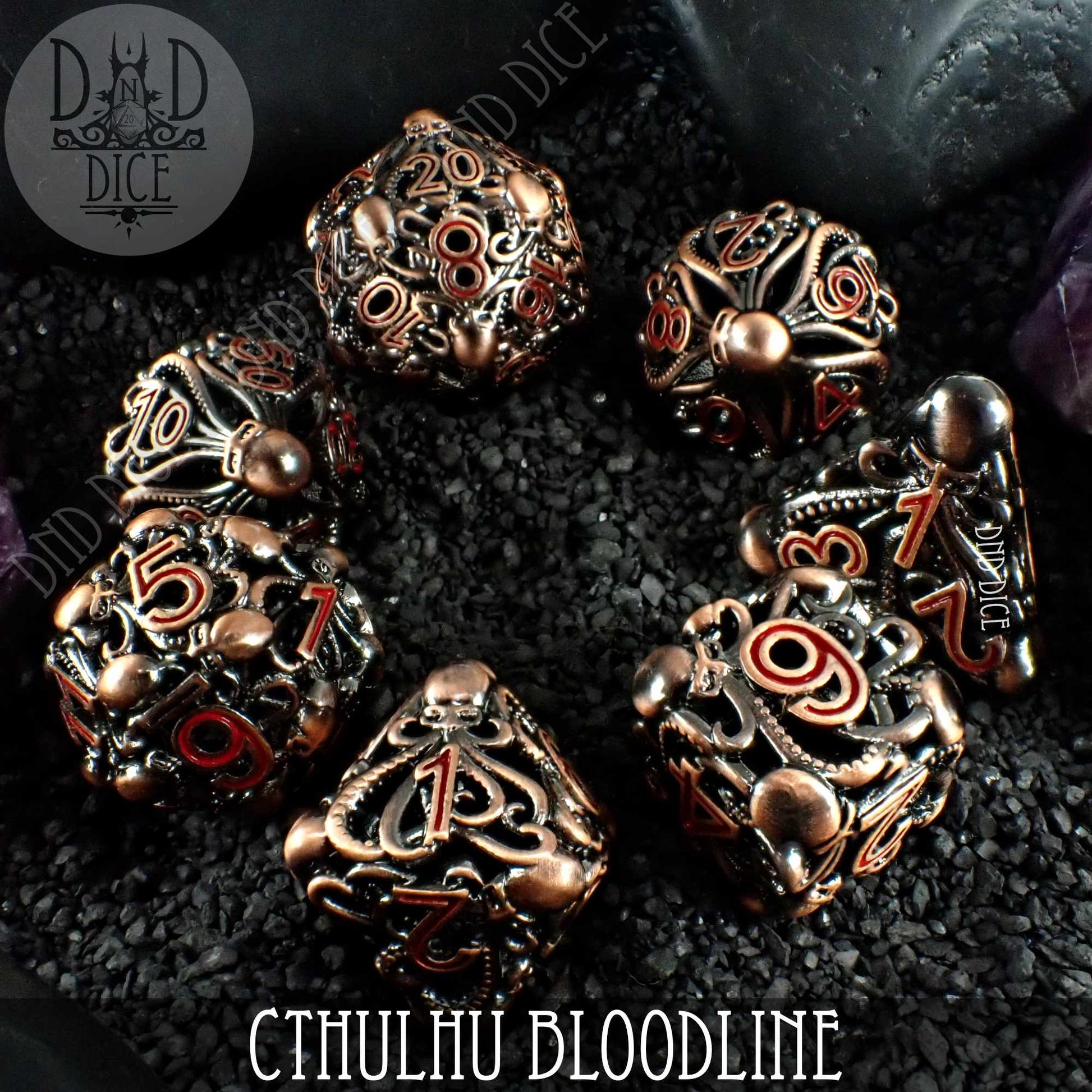 Cthulhu Bloodline Metal Dice Set (Gift Box)