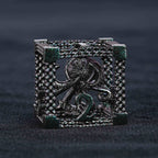 Cthulhu-Octopus Monster Purple Green Metal Hollow Dice Set