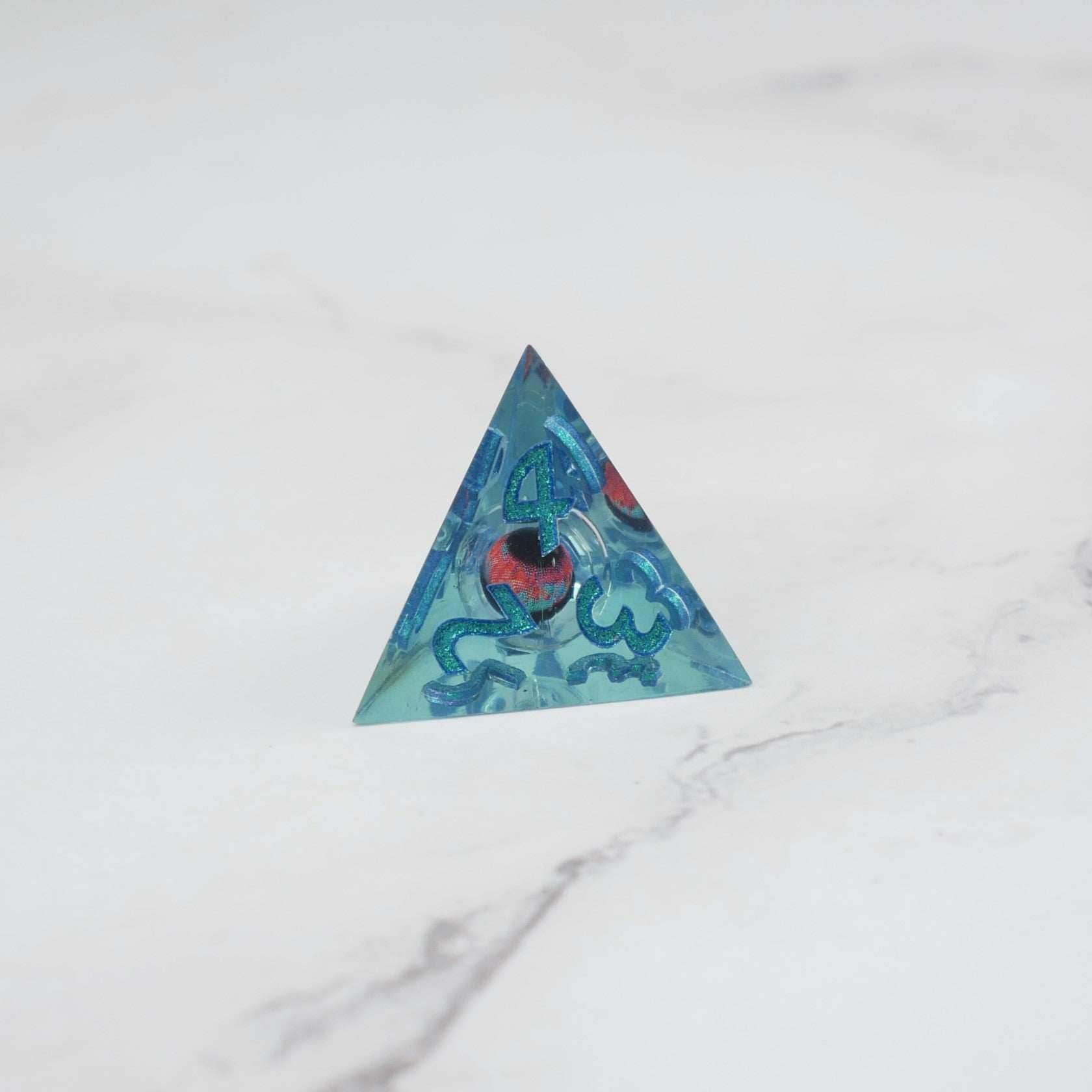 Cthulhu's Eye | 7 Piece Moving Eye DnD Dice Set | Acrylic RPG Gaming Dice - 