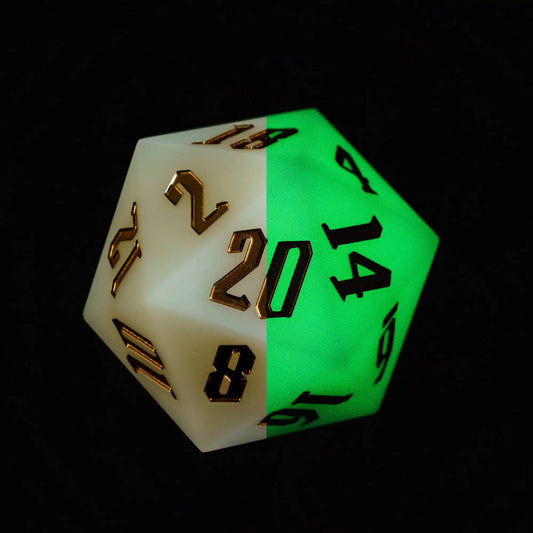 Cusdie 1Pc Silicone D20 55MM 20 Sided Dice Variable Color D20 Softness Elastic Polyhedral Dice for Role Playing Board Games