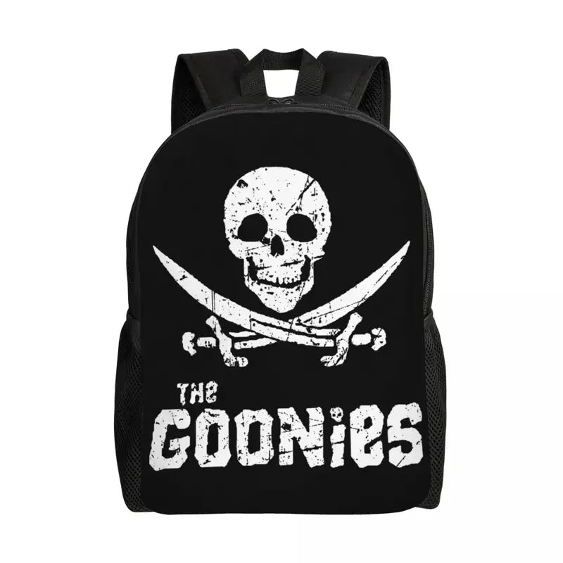 Custom 3D Print The Goonies Distressed Art Backpack  Movie Film School College Travel Bags Women Men Bookbag Fits 15 Inch Laptop