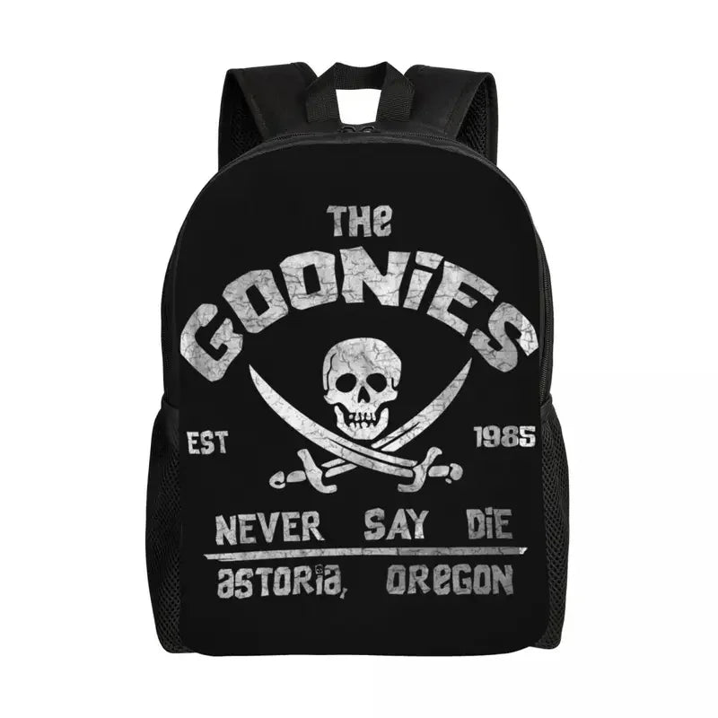 Custom 3D Print The Goonies Distressed Art Backpack  Movie Film School College Travel Bags Women Men Bookbag Fits 15 Inch Laptop