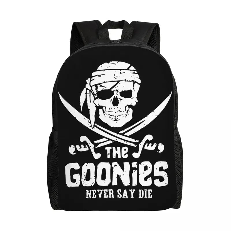 Custom 3D Print The Goonies Distressed Art Backpack  Movie Film School College Travel Bags Women Men Bookbag Fits 15 Inch Laptop