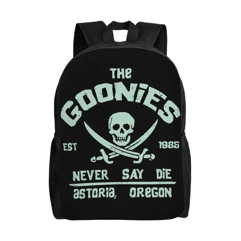 Custom 3D Print The Goonies Distressed Art Backpack  Movie Film School College Travel Bags Women Men Bookbag Fits 15 Inch Laptop