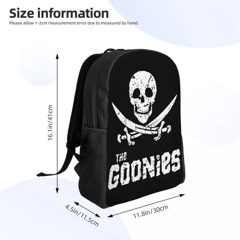 Custom 3D Print The Goonies Distressed Art Backpack  Movie Film School College Travel Bags Women Men Bookbag Fits 15 Inch Laptop