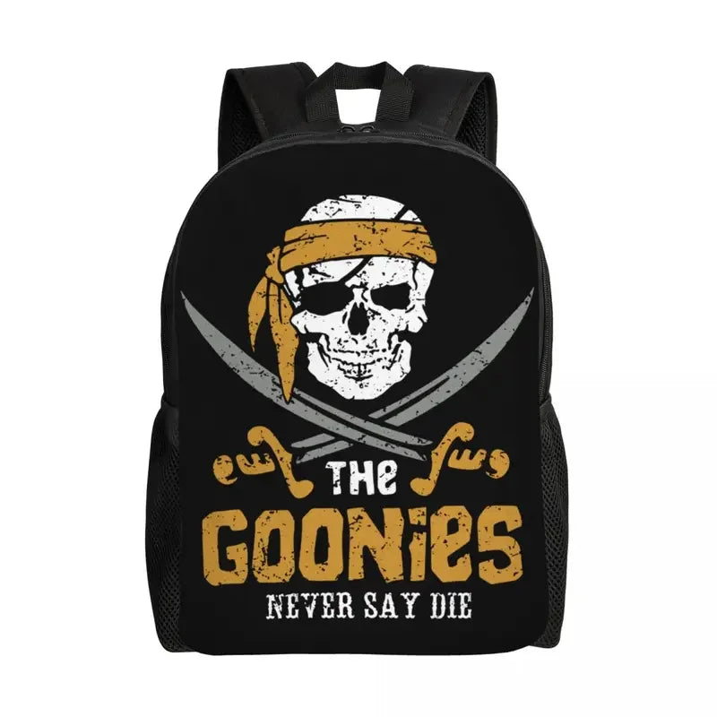 Custom 3D Print The Goonies Distressed Art Backpack  Movie Film School College Travel Bags Women Men Bookbag Fits 15 Inch Laptop