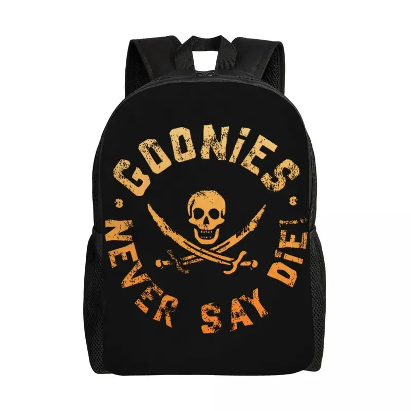 Custom 3D Print The Goonies Distressed Art Backpack  Movie Film School College Travel Bags Women Men Bookbag Fits 15 Inch Laptop