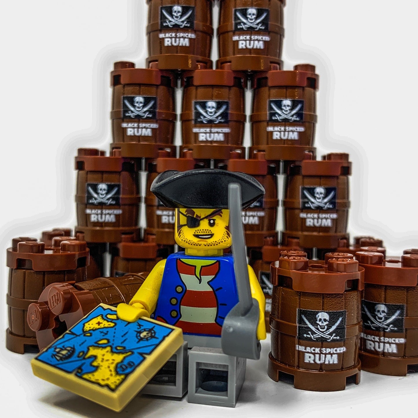 Custom Black Spiced Rum Barrel / Keg made using LEGO part - B3 Customs