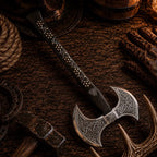 Custom Handmade Double-Headed Viking Axe – Forged Carbon Steel