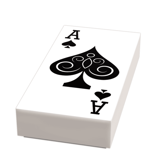 B3 Customs® Ace of Spades Playing Card (1x2 Tile) - 