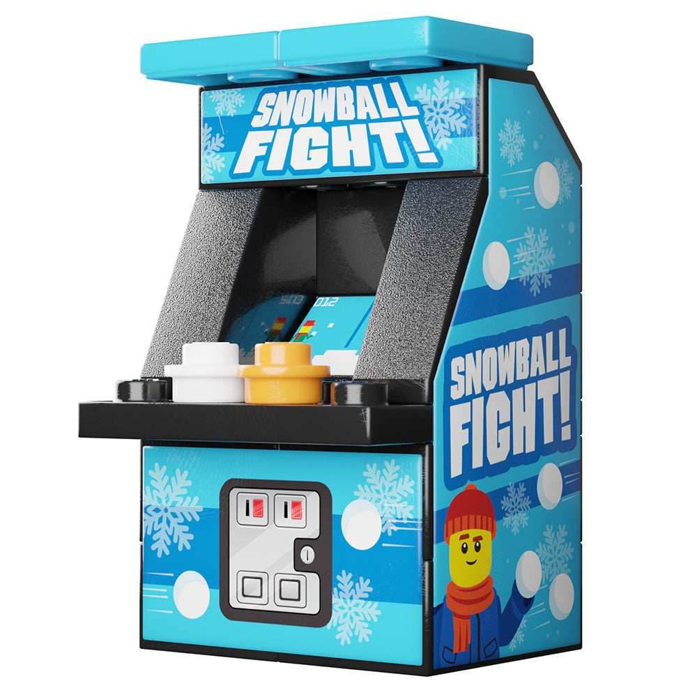Snowball Fight Arcade Machine made using LEGO parts - B3 Customs - 